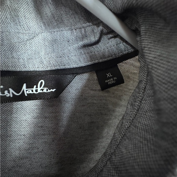 Travis Mathew Golf Heather Gray Polo with Stripes - Picture 8 of 8